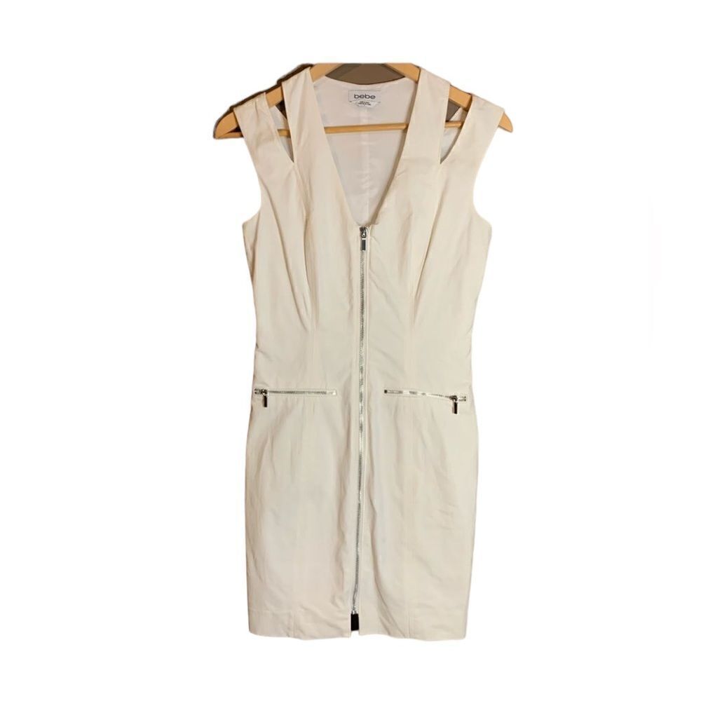 Bebe off white mini dress. Size 2